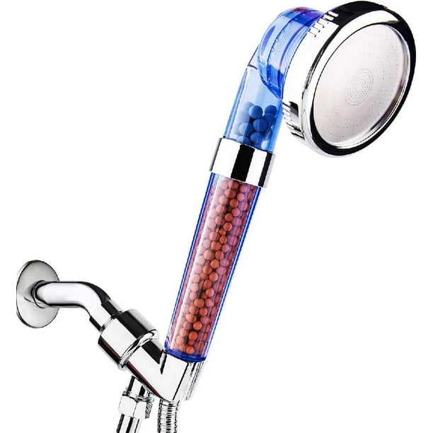 Shower Head With Hose Filter and Bracket High Pressure Spray Showerheads with 3 Setting Water