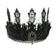 thumbnail image 3 of Corona de fieltro negro para Halloween, corona de boda, corona de cumpleaños, diadema para el pelo, corona gótica, 3 of 8