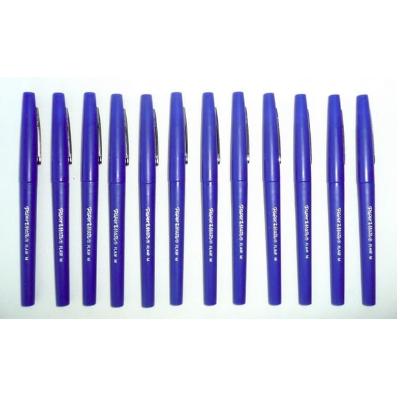 Paper Mate Flair Felt Tip Blue Pens Set of 12