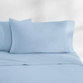 thumbnail image 2 of Gap Home T-Shirt Soft Melange Organic Cotton Blend Jersey Sheet Set, Queen, Blue, 4-Pieces, 2 of 6
