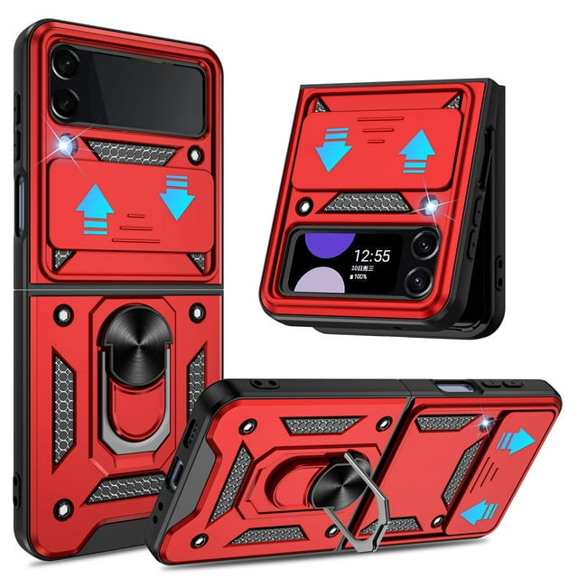 Funda ATUMP para Samsung Galaxy Z Flip3 con cámara deslizante