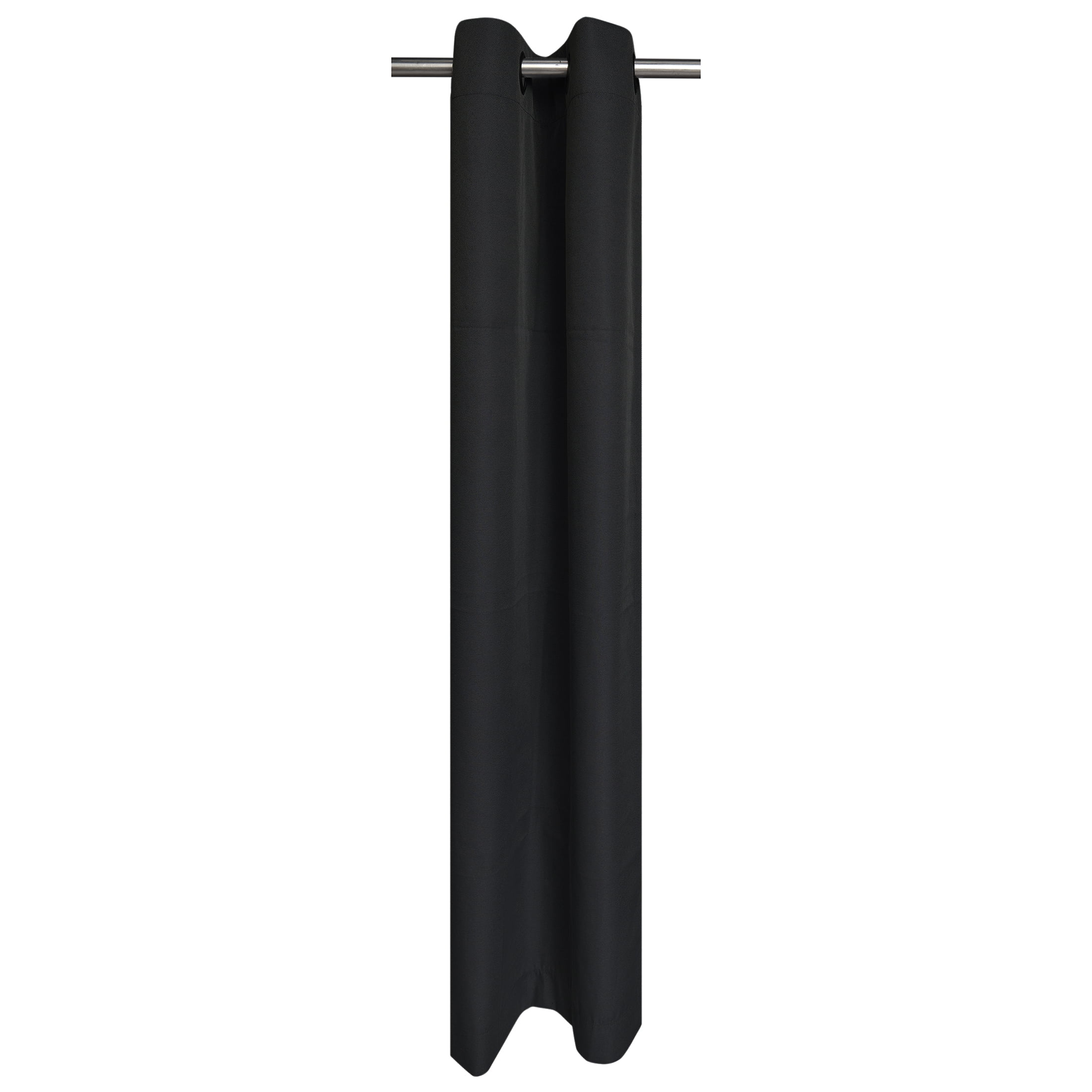Mainstays Black Solid Blackout Grommet Single Curtain Panel, 30 in W x 63 in L