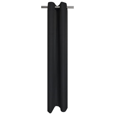 Mainstays Black Solid Blackout Grommet Single Curtain Panel, 30" W x 84" L