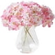 thumbnail image 1 of Xiao Hua Flores artificiales de hortensia rosa, 10 flores de seda de hortensia falsas para centros de mesa de boda, ramos, decoración floral DIY, decoración del hogar con tallos, 1 of 5
