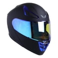 thumbnail image 3 of Casco Bkr Raven Negro Mate Mica Azul Abatible Svs negro L, 3 of 6