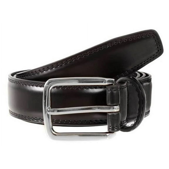 Dents Plain Leather Belt - Black