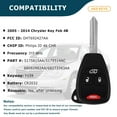 thumbnail image 2 of AKS KEYS Aftermarket Replacement for Chrysler Key Fob 4B FCC# OHT692427AA, 2 of 6