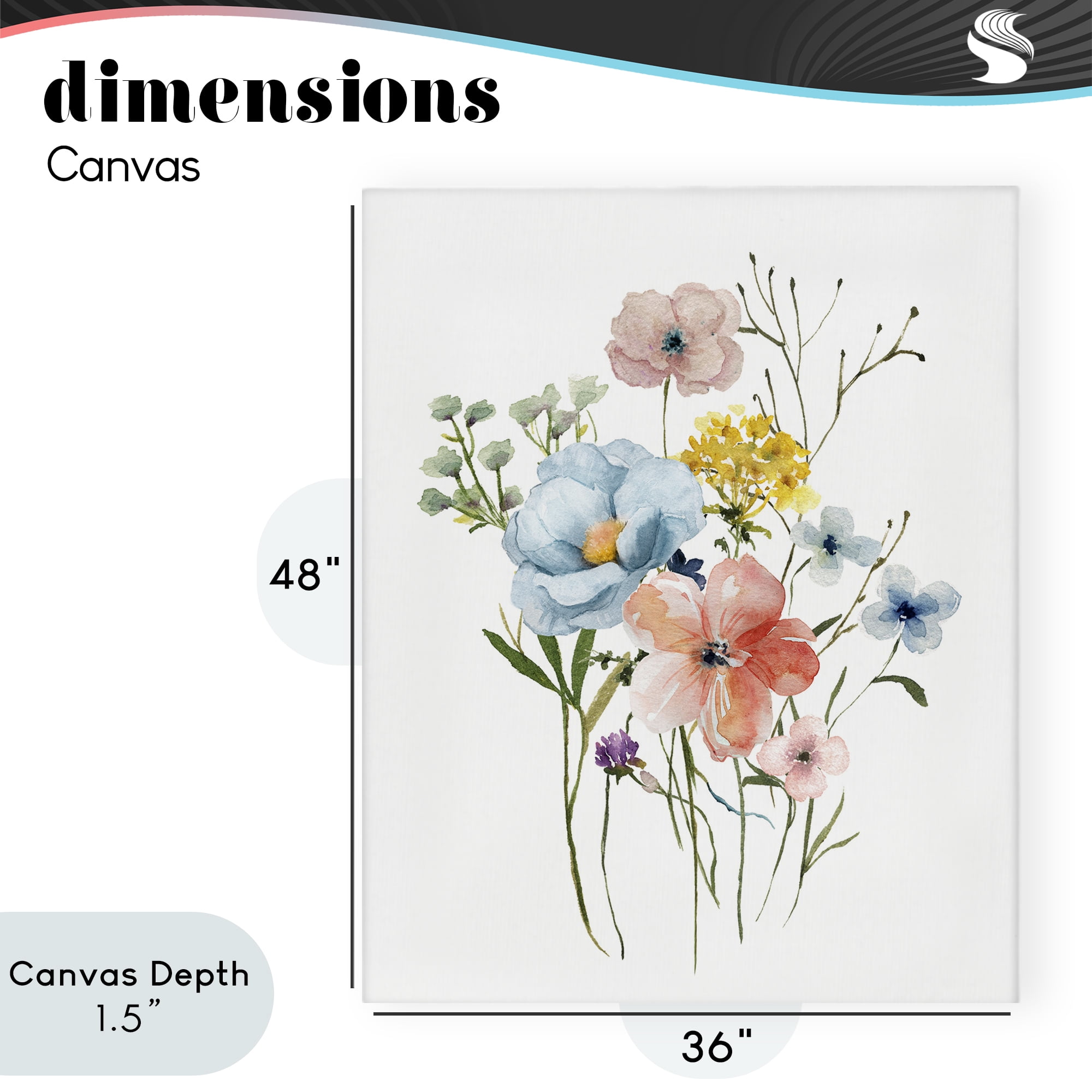 Stupell Industries Spring Meadow Wild Flowers Canvas Wall Art, design by Livi Finn
