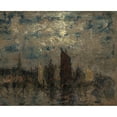 thumbnail image 2 of Henry Golden Dearth 24x20 Black Ornate Framed Double Matted Museum Art Print Titled: Nocturne (About 1910), 2 of 5