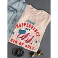 thumbnail image 3 of Independence Day Waving Flag T-Shirt Women -Image by Shutterstock, Female XX-Large, 3 of 4