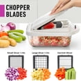 thumbnail image 4 of Picadora de Verduras 10 en 1 Pro-Series - 8 Cuchillas - Cortador de Cebolla, Huevo, Papas - Incluye Contenedor - Para Ensaladas, Puré y Papas Fritas - Gadget de Cocina Multiusos, 4 of 5