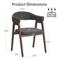 thumbnail image 4 of Vknow Furniture Polyester Blend Dining Arm Chairs, Gray (Set of 2), 4 of 7
