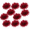 thumbnail image 2 of Pompones de jardín sedosos Pompones Flores Bola Decoración de boda esponjosa 8x4cm, Púrpura Sunnimix Flores pompones, 2 of 8