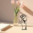thumbnail image 4 of Metal Floral Decorative Sculpture - Black Abstract Art Statue for Home, Office. as a Ring Holder, Bookshelf or Living Room Décor., 4 of 9