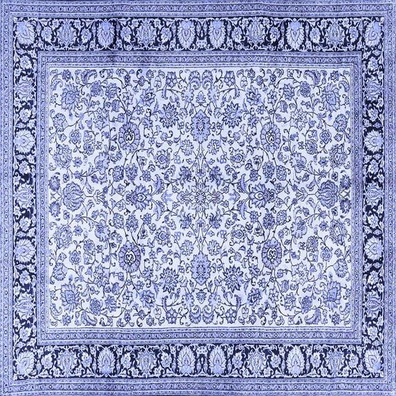 Ahgly Company Indoor Square Persian Blue Traditional Area Rugs, 6' Square