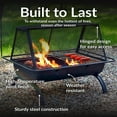 thumbnail image 6 of Sunnydaze Northland Grill 36" Rectangular Wood-Burning Black Finish Steel Outdoor Fire Pit, 6 of 17