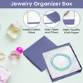 thumbnail image 5 of Novel Box 15 Pack Blue Cardboard Cotton Filled Jewelry Gift Boxes 3.5x3.5x0.87 Inches with Lids, 5 of 7