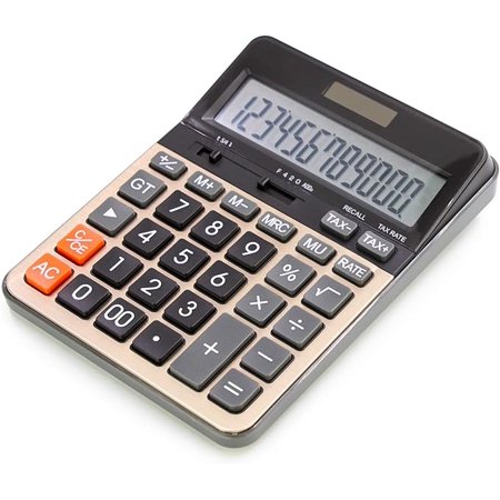 OFFIDIX Desktop Calculator 12 Digit with Large LCD Display, Desk Calculator Solar Battery Dual Power Electronic Calculator, Business Calculator with Tax Functions,Perfect for Office, Home, School