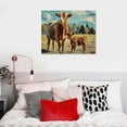 thumbnail image 5 of Orinice Cow and Calf Fine Art Aesthetic Poster Print Wall Painting for Home Decor on Canvas Living Room Bedroom Office 16x12in, 5 of 6