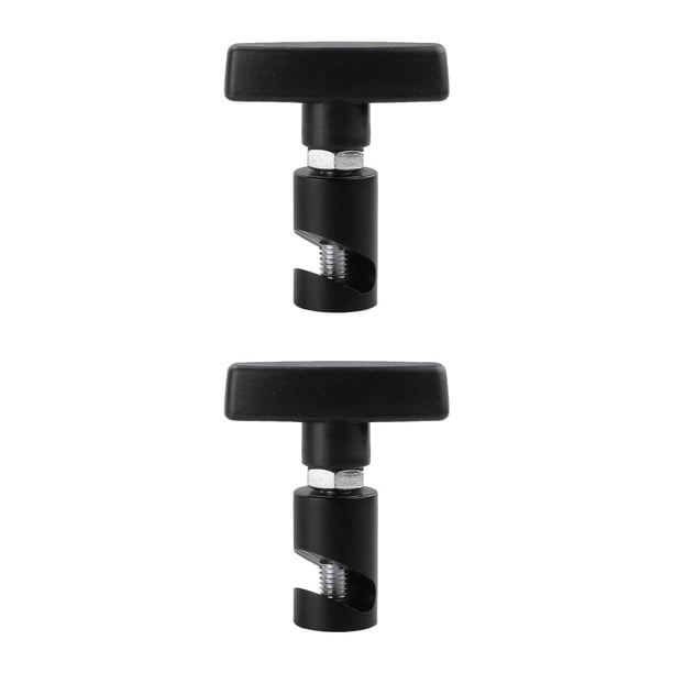 Sidaley Abrazadera de varilla de elevación de capó de motor automático de aleación de aluminio, retenedor de tope Universal desmontable Negro 2piezas