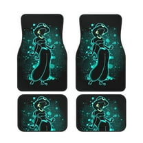 Cartoon Fairy Tales Princess Car Floor Mats 4pc Set Anti Skid Vehicle Floor Mat Car Carpet For Front Rear Seats Universal Auto Interior Accessories