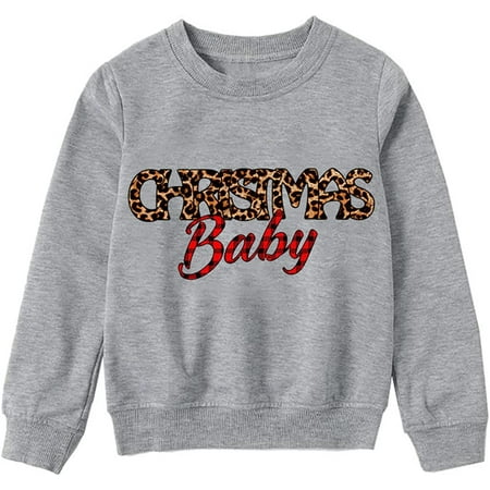 

Mommy and Me Christmas Matching Outfits Mama Mini Rainbow Print Pullover Long Sleeve Tops Family Matching Pullover