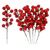 25 Pcs 20cm Berry Stems Christmas Decorations, Picks Branches Sticks Twigs