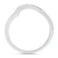thumbnail image 4 of 0.16 ct Brilliant Round Cut Synthetic White Sapphire 18K White Gold Stackable Band SZ 5, 4 of 5