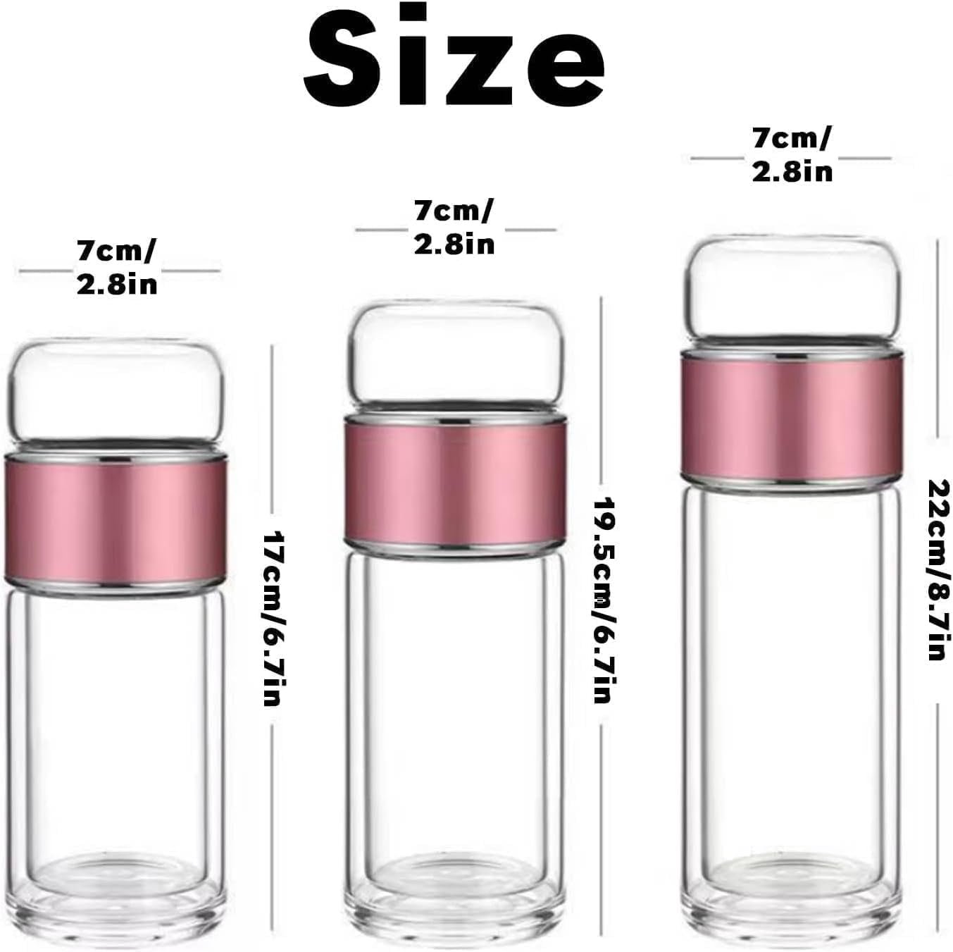 Tryteava Glass Infuser, Teava 3-in-1 Smart Tea Infuser, Try Teava Leak-proof Tea Infusers with Filter & Lid, Double Layer Portable Teas Water Separation Infusible Teas Cup Mug (Green, 280ml)