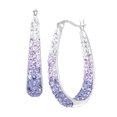 thumbnail image 1 of Pendientes curvos de 2 uds., delicados pendientes redondos de cristal a la moda, exquisitas orejas que combinan con todo, joyería, regalos de Ropa, zapatos y accesorios Miscelánea Púrpura 1 Jumpingount  AP016559-01, 1 of 6
