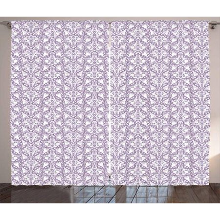 Victorian Curtains 2 Panels Set Renaissance Inspired Floral