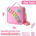 thumbnail image 2 of Bolsa de almuerzo con aislamiento de nailon y correa de hombro ajustable, bolsa de almuerzo preppy, lonchera preppy reutilizable para niñas de la escuela, lonchera para niños, 2 of 5