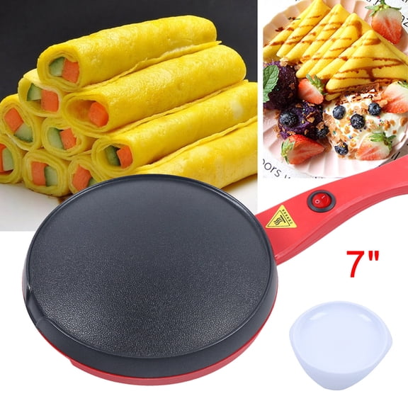 550W Electric Pancake Machine, Non-Stick, 8" Portable Crepe Maker for Household 110V, Red