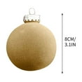 thumbnail image 3 of Golden Flocked Christmas Balls Set, Velvet Christmas Tree Ornaments for Holiday Decoration, Festive Hanging Balls for Xmas Tree and Home Decor, Ideal for Seasonal Celebrations and Gifting, 3 of 5