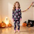 thumbnail image 5 of TOWED22 Kids Halloween Skeleton Pajamas Cotton Pumpkin Ghost Print Sleepwear Toddler Girls Boys Skull Halloween Pjs Sets(Hot Pink,6-7 Y), 5 of 9
