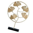 thumbnail image 3 of serony Nordic Style Luxury Gold Metal Ornament Leaves Pattern Ginkgo-L, 3 of 9