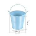 thumbnail image 2 of Uxcell Small Metal Bucket Colorful Metal Succulents Pot Basket Party Decorative Pails Light Blue 3 Pack, 2 of 6