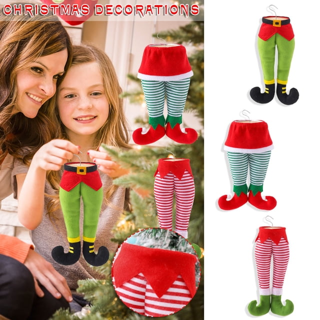 Xihbxyly Decoración Navideña Colgante para Patas, Franela Realista, Ideal para Exhibiciones Navideñas, Uso Interior y Exterior, Puerta de Entrada, Sala de Estar, Árbol de Navidad, 32 X 20 Cm.