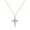 silver, variant on 925 Sterling Silver Crown Cross Necklace for Women Teens, Dainty Cubic Zirconia Pendant Simple Faith Cross Jewelry Necklace