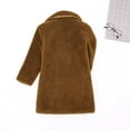 thumbnail image 3 of Abcomgle Girls Fleece Jacket Size 7-8 Teddy Faux Fur Fuzzy Toddler Winter Jacket Winter Warm Outerwear Jackets Girls Plush with Pockets,5-6 Years,Brown, 3 of 3