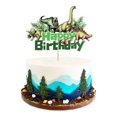 thumbnail image 1 of Decoración para tartas Ercadio Wild Dinosaur, feliz cumpleaños, 24 unidades, 1 of 8