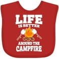 thumbnail image 3 of Inktastic Life is Better Around The Campfire Boys or Girls Baby Bib, 3 of 4