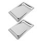 thumbnail image 1 of Tapa de basura rectangular empotrada de acero inoxidable cepillado, 2 unidades, para gabinetes de cocina, ocultando ojales., 1 of 6