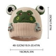 thumbnail image 4 of Unisex Winter Knitted Hat And Scarf Set For Kids Cartoon Frog Embroidery Soft Yarn Baby Hat And Neck Warmer Comfortable Warm For Cold Weather Yellow, 4 of 5