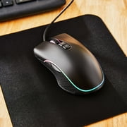 onn Wired USB Gaming Mouse with Adjustable DPI, Backlit, 7 Buttons Black