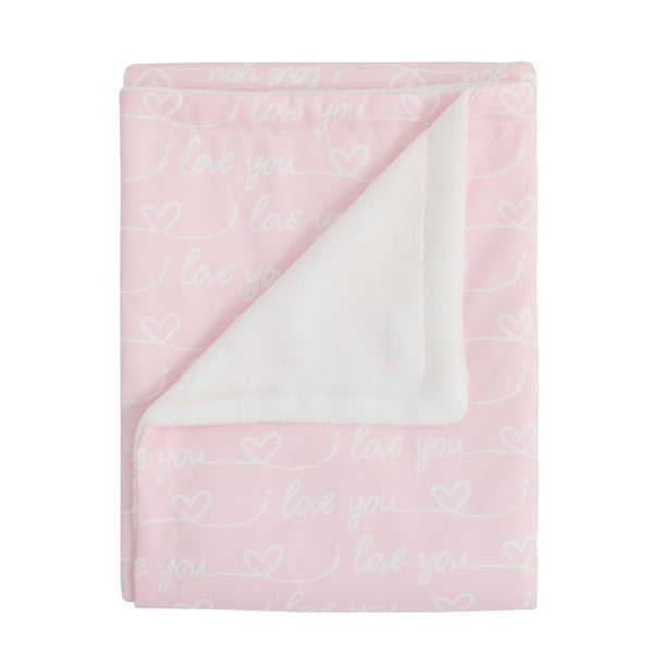 Modrn Love Baby Blanket Pink And White Walmart Com Walmart Com