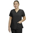 thumbnail image 2 of Stat Medical Wear Women’s Scrubs Set - 2 Pocket V-Neck Scrub Top with 5 Pocket Joggers Pant Set 100210 (Size S, Color Black), 2 of 7