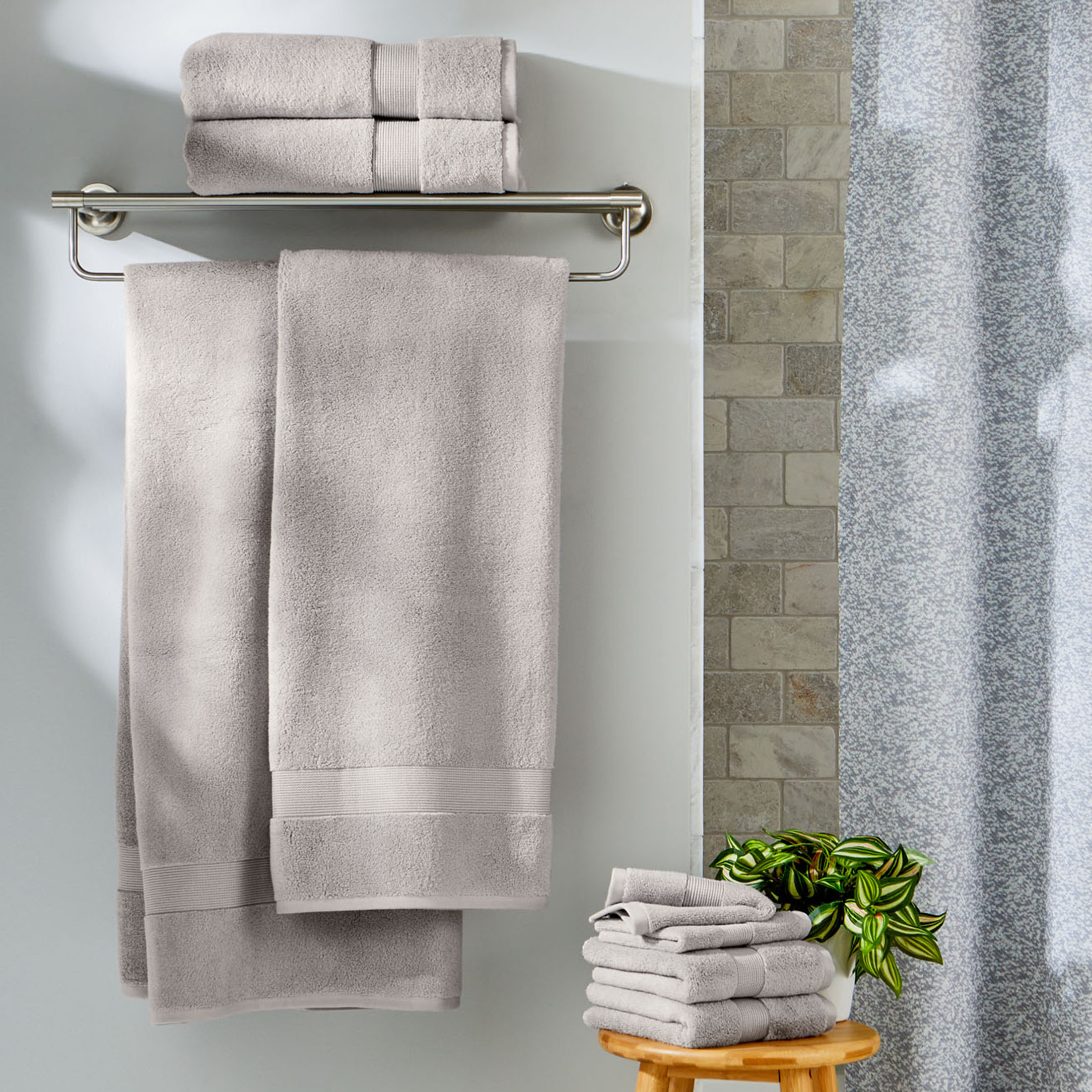 Better Homes & Gardens Signature Soft Hand Towel, Soft Silver - image 2 of 6