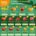 thumbnail image 3 of Seedphony 14 Tomatillo & Tomato Seeds MVR1&nbsp;for Planting Variety 990+ Non-GMO Heirloom Vegetable Seeds for Growing Tomato Indoor & Outdoor: Cape Gooseberry, Cherry, Flame, Roma, Beefsteak Tomatoes, 3 of 3