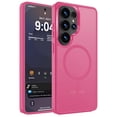 thumbnail image 1 of HionlyPro for Samsung Galaxy S24 Ultra Case Translucent Matte Magnetic Phone Cover, [Compatible with Magsafe] Military Grade Drop Protection Shockproof Phone Cover, Rose Red, 1 of 6